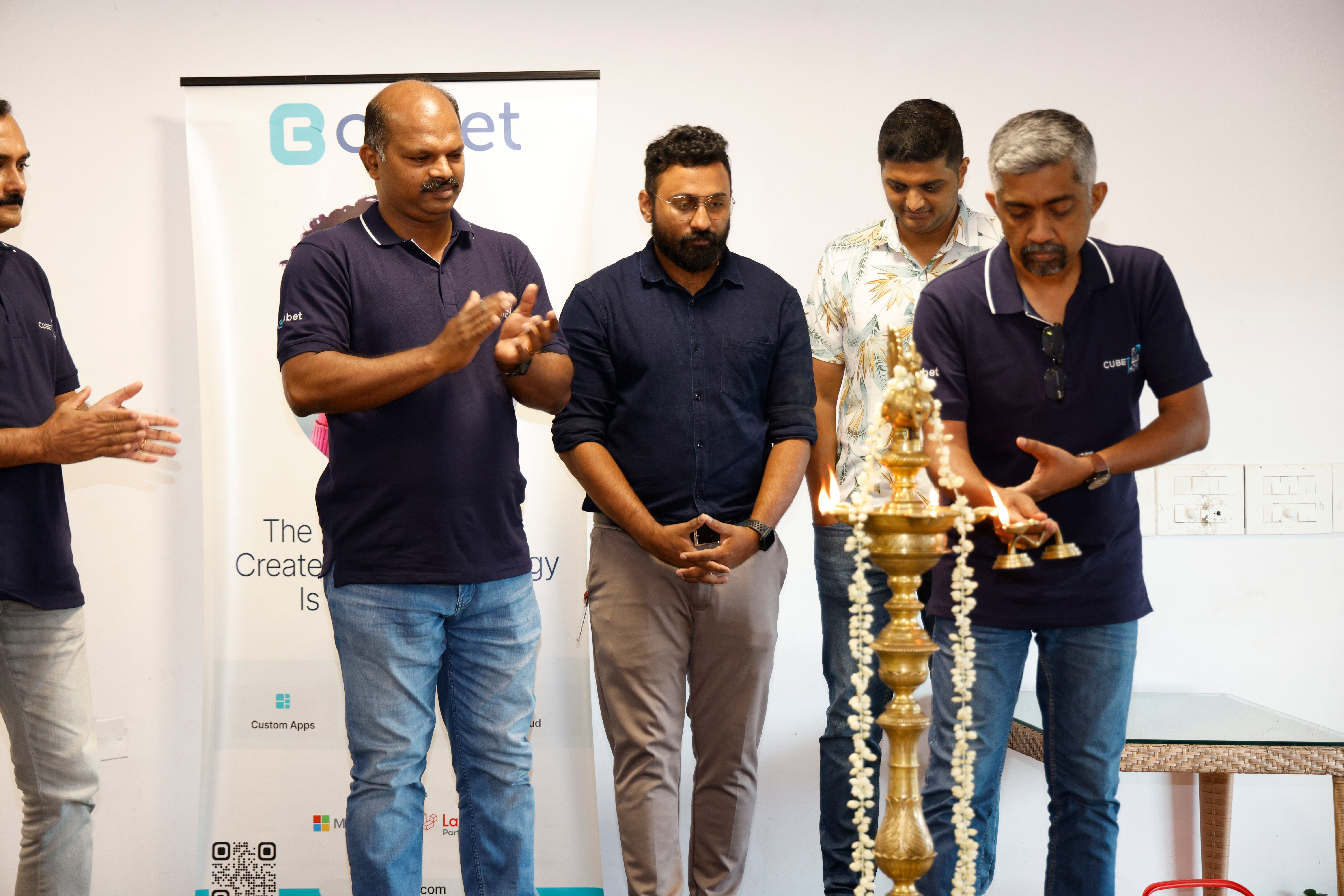 Cubet CTO Vipin Chandran lighting the lamp (2).JPG